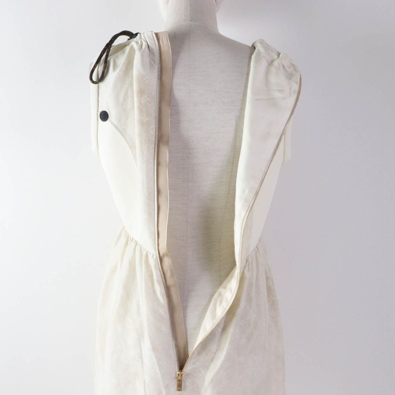 Louis Vuitton 2024 1afci6 Drawstring Scuba Dress Silk Nylon Monogram Pattern