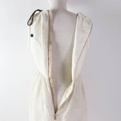 Louis Vuitton 2024 1afci6 Drawstring Scuba Dress Silk Nylon Monogram Pattern