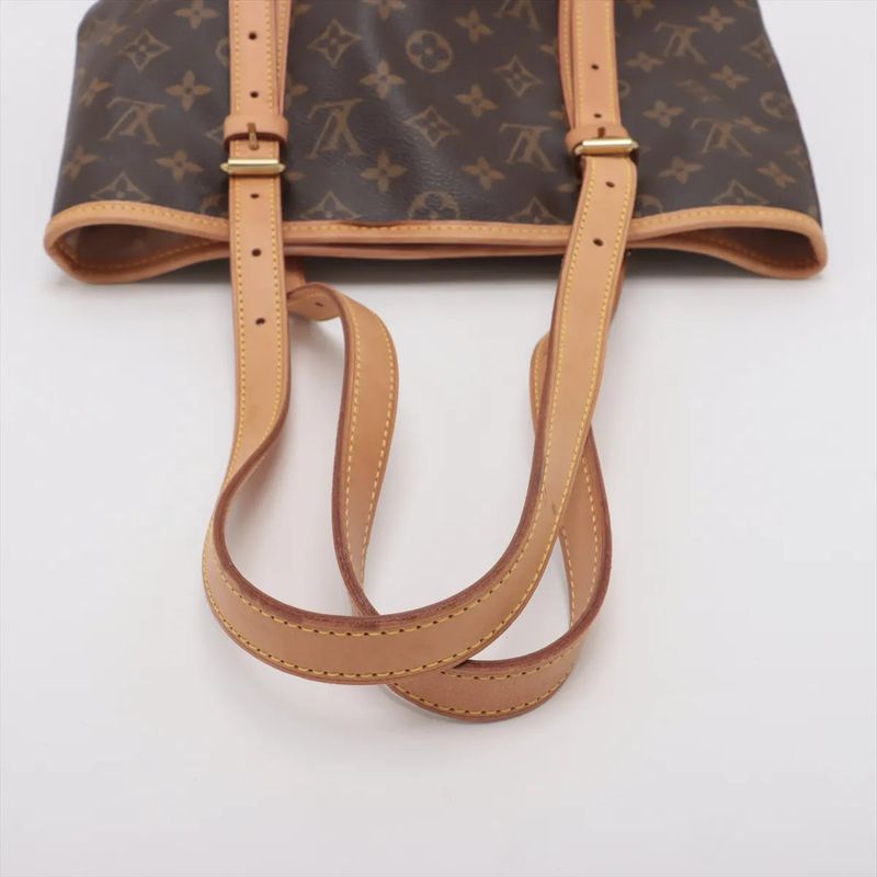 Louis Vuitton Monogram Bucket GM M42236 Leather Tote Bag Shoulder Hand A4 Brown