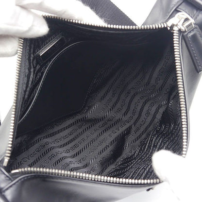 Prada Triangle Leather Shoulder Bag 2vh155 Black