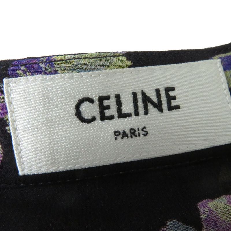 Hermes French Celine 2j368385p Women's Sunburst Pleated Skirt Silk Georgette