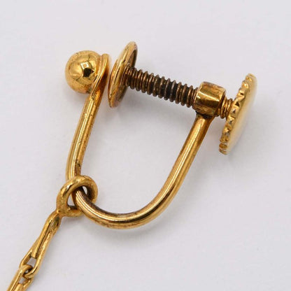 Celine Macadam Earrings Gold Color Triomphe Accessories Women H2484