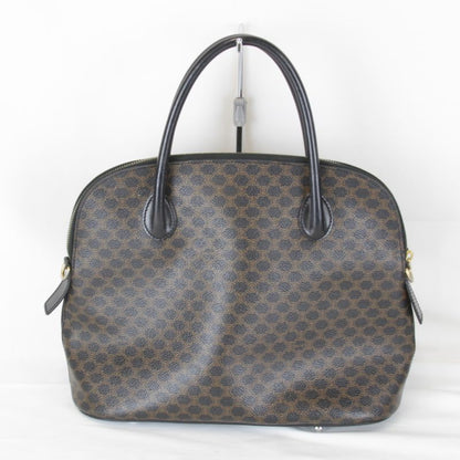 Celine Macadam Patterned Handbag Pvc/leather Black