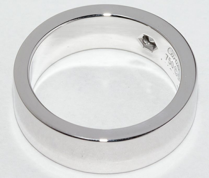 Cartier Ring 18K White Gold Diamond 1P Lovering Ring Width 55mm (022in)