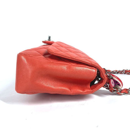 Chanel Shoulder Bag Matelasse 25 Matelasse 25 Lambskin Red