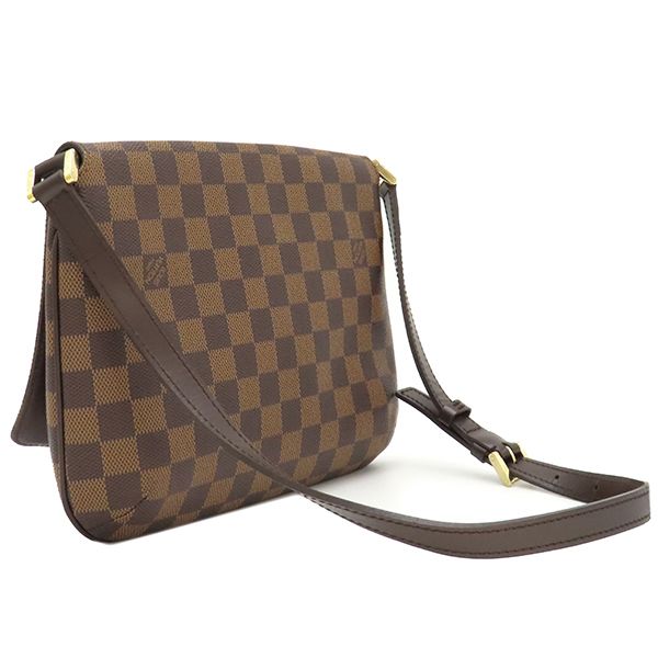 Louis Vuitton Shoulder Bag Musette Tango Damier Canvas Damier Ebene Gold