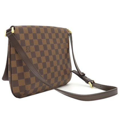 Louis Vuitton Shoulder Bag Musette Tango Damier Canvas Damier Ebene Gold