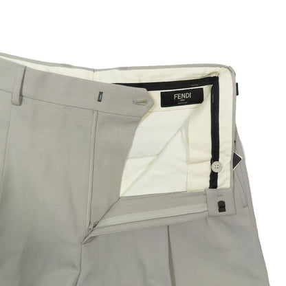 Unused 21aw Fendi Bermuda Pants Slacks Shorts FF Logo Hardware Half Pants 2