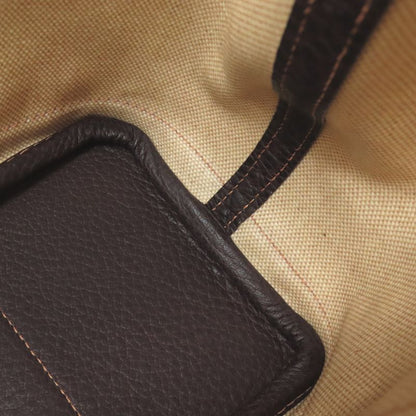 Hermes Garden Party TPM Marron Silver Hardware Handbag Toile Women