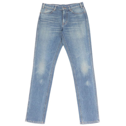 Celine N112 640E 07WS Washed Skinny Pants Denim Pants Indigo Blue 29 Made In