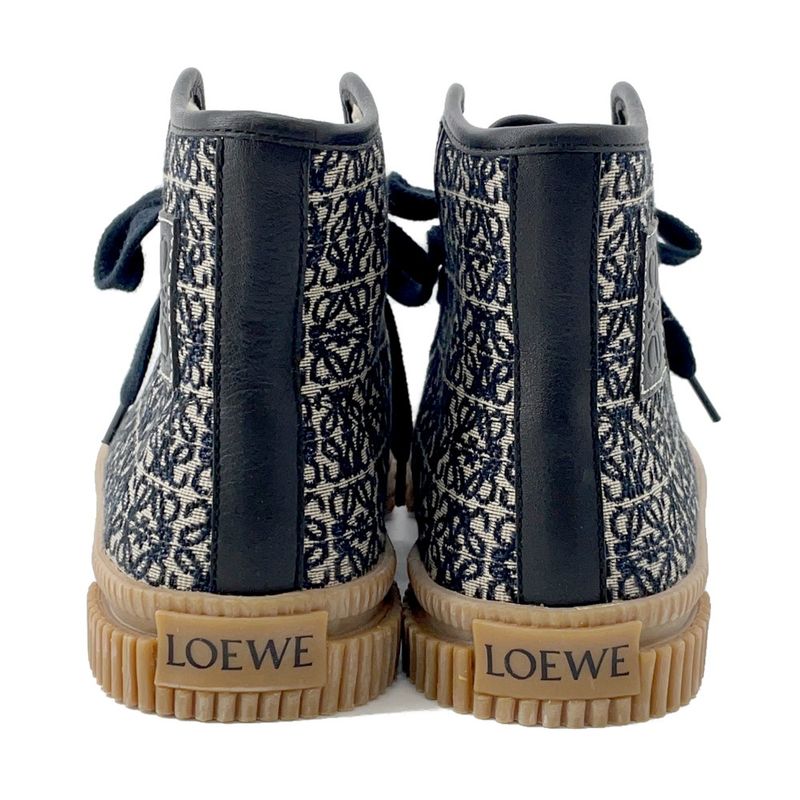 Loewe Sneakers Anagram High Cut Canvas 36 Shoes Navybeige