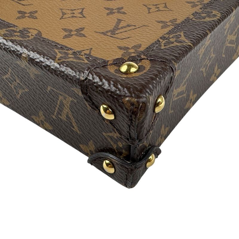 Louis Vuitton Crossbody Shoulder Bag Monogram Reverse Pochette Trunk Vertical