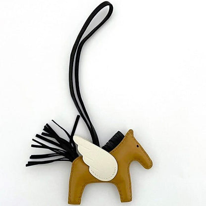 Hermes Bag Charm Pegasus PM Brown White Black Sesame