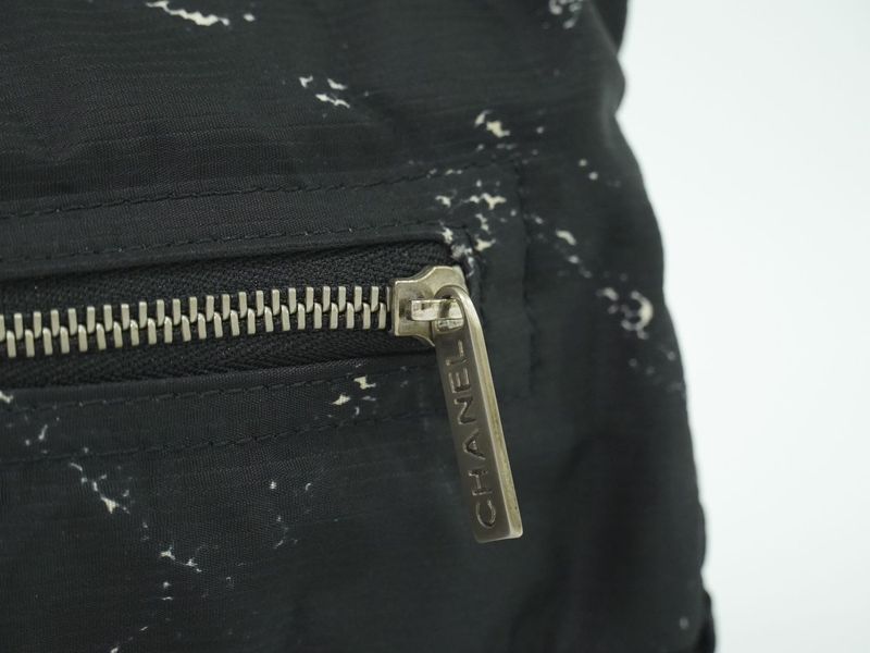 Chanel Travel Line Pouch Small Bag Nylon Black Travel Line Miscellaneous Goods