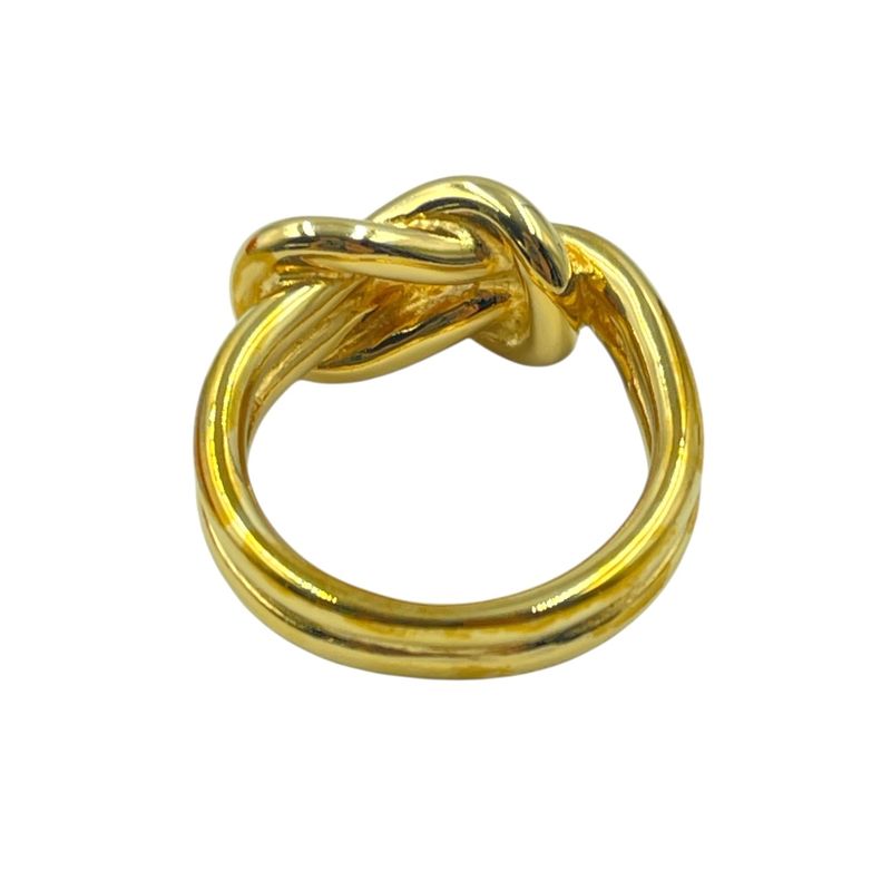 Hermes Scarf Ring Engraved Gold With Box
