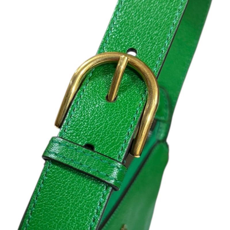 Gucci Aphrodite Mini GG Marmont Handbag Leather 739076 Green Ladies Gucci