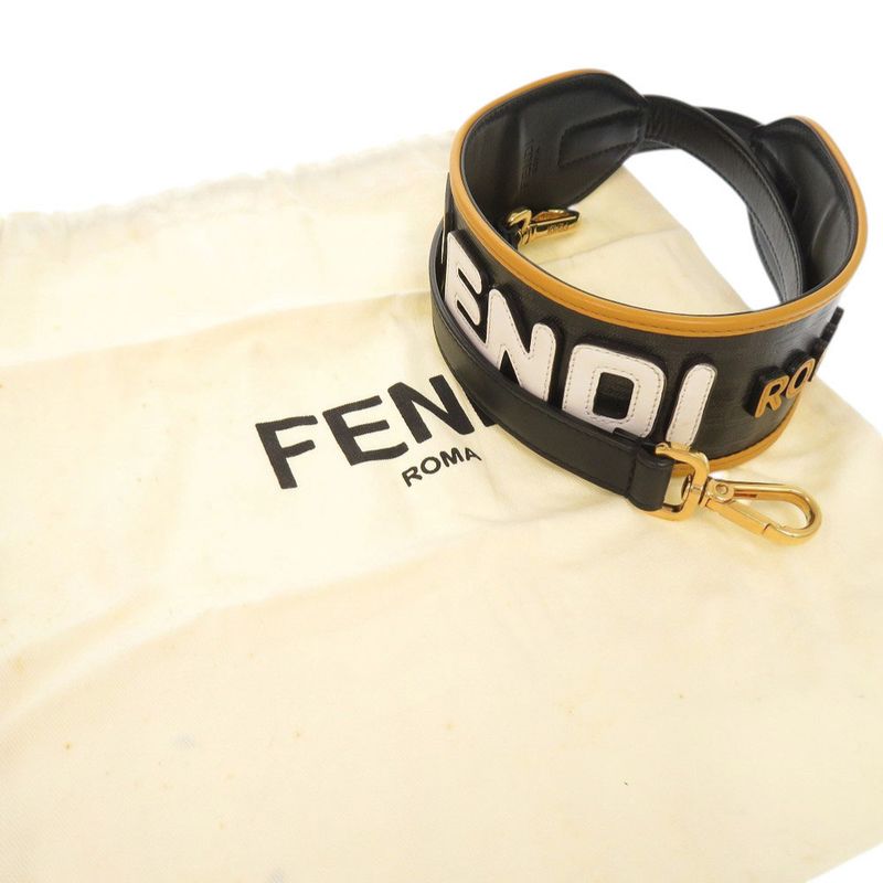 Fendi X FILA Leather Black Shoulder Strap Black 1900 Fendi