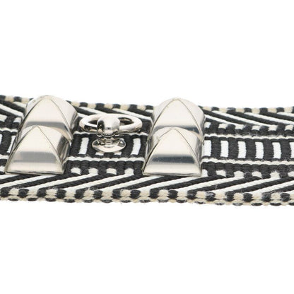 Hermes Collierd Chien Caval Canvas And Leather Bracelet Women