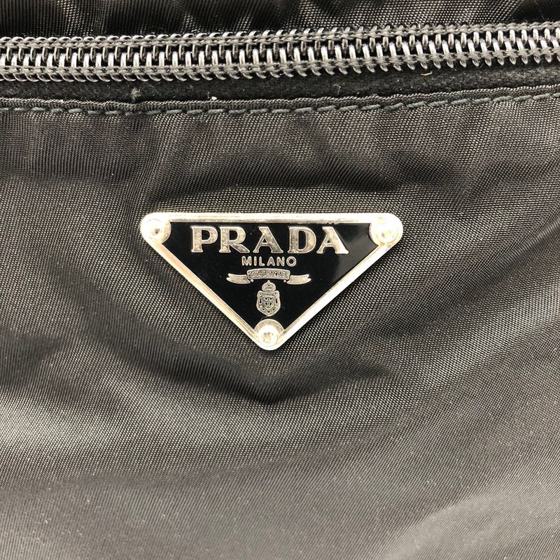 Prada Shoulder Bag Black Nylon Women Men Fashion  Precent