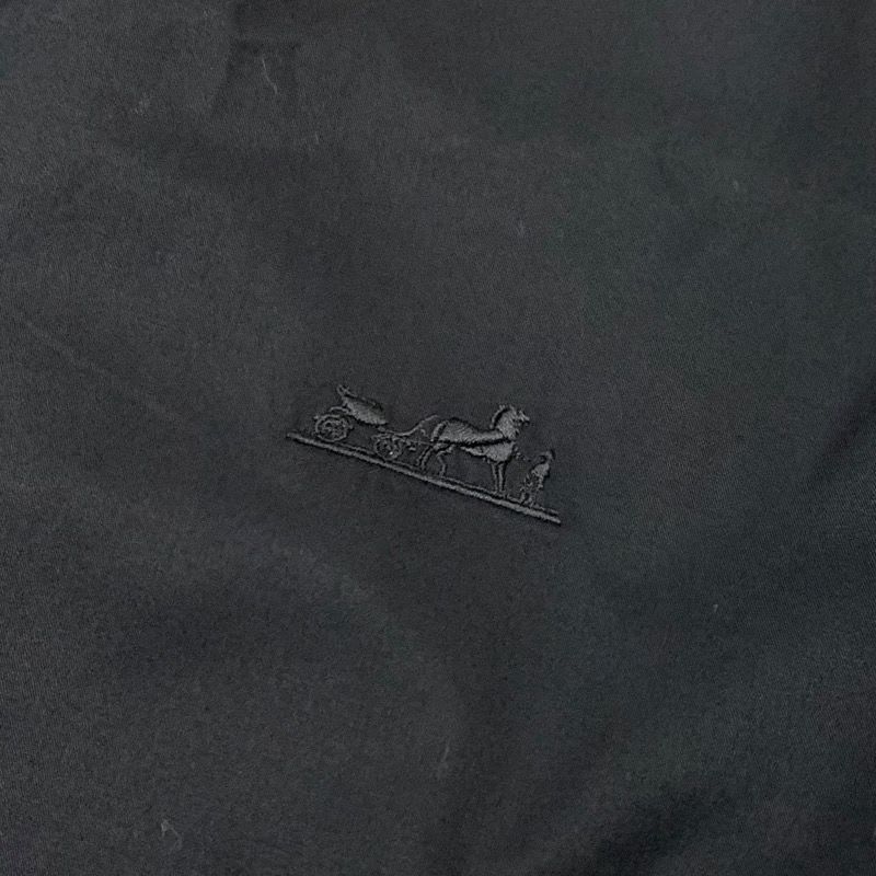 Hermes Dress Cotton Black Embroidery Shirt