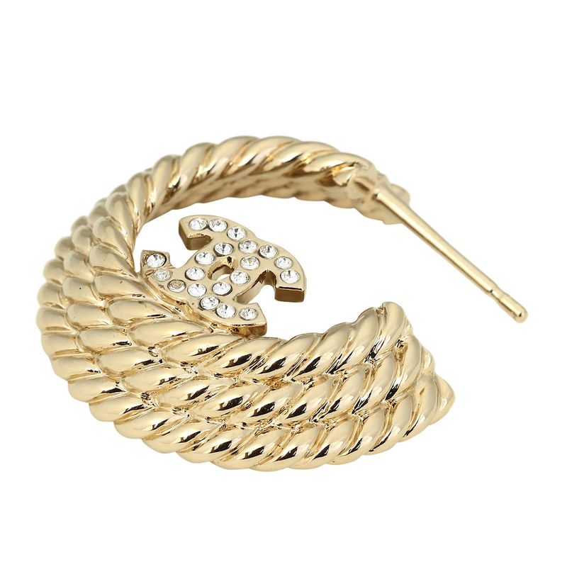 Chanel Earrings Hoop Earrings Gold