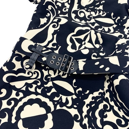 Louis Vuitton Dress Wool Ivory Black Monogram Flower Belt