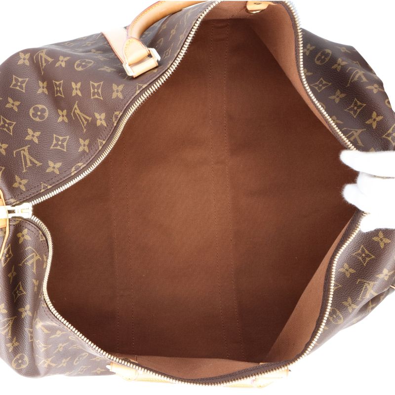 Louis Vuitton Keepall 55 M41424 Monogram Women's Boston Bag Brown Excellent