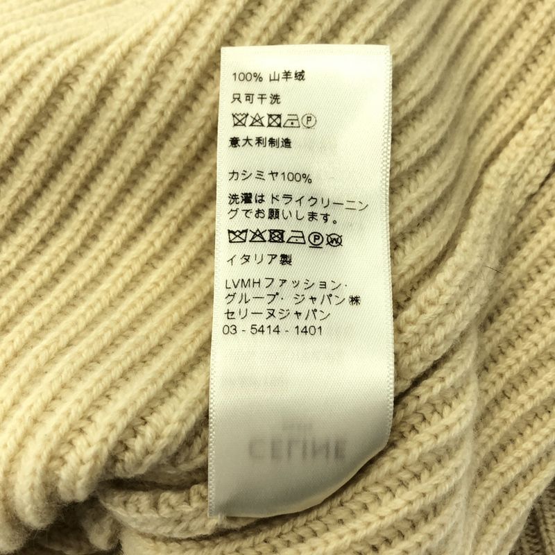 Celine - Cashmere Turtleneck Knit - XS - Ivory - Women's