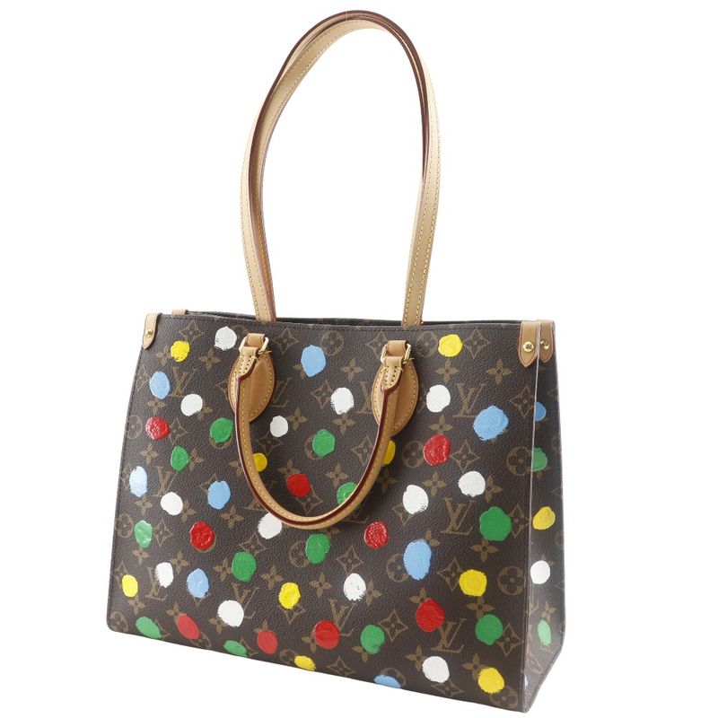 Louis Vuitton Lv×yk On The Go MM Yayoi Kusama Painted Dot M46379 Monogram