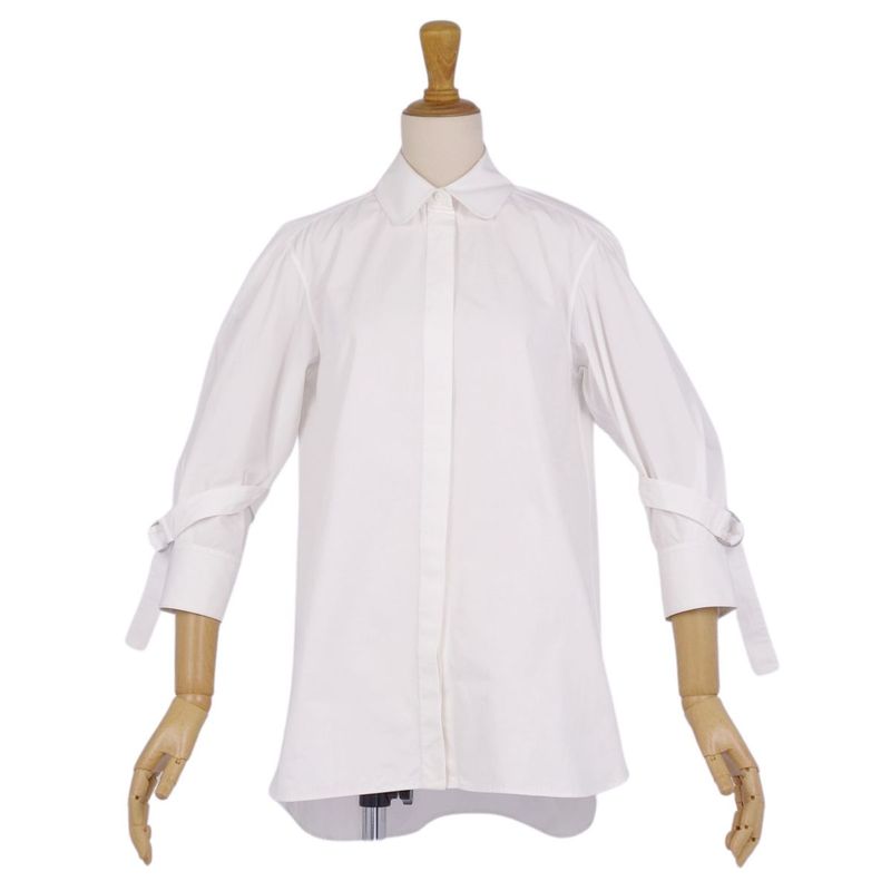 Celine Shirt Phoebe Period Blouse Cubic Sleeves Cotton