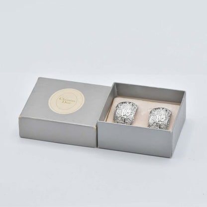 Christian DIOR Earring Trotter Silver Color Accessories Ladies With Box H1744