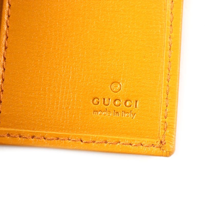 Gucci G724562 GG Supreme Interlocking G Leather Use Passport Case Orange Beige
