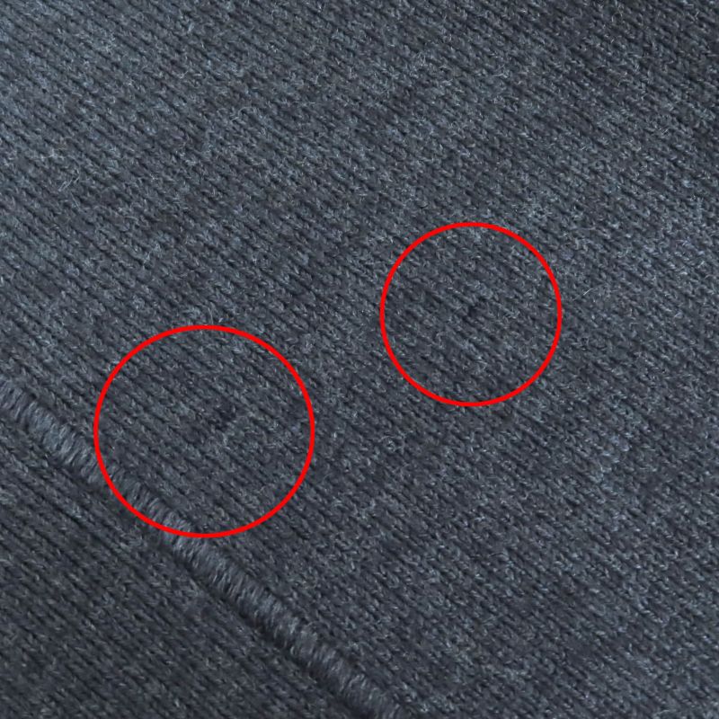 Hermes 2192003 Wool Serie Buttoned Deerskin Wool Long Knitted Coat Charcoal