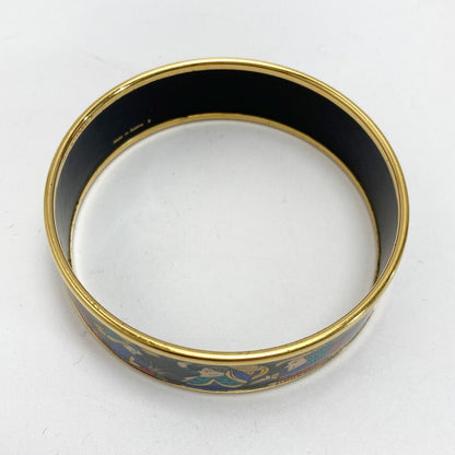 Hermes Enamel GM Bangle Plated Cloisonné Indian Bracelet