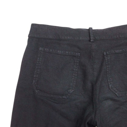 Good Quality Balenciaga Linen Slim Skinny Pants Long Straight Bottoms 36 Black