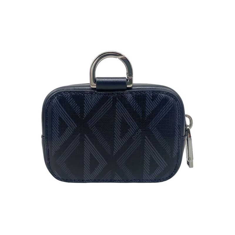 Christian Dior Shoulder Bag Horizontal Nano Pouch 2esbc269cdp Logo Black Silver