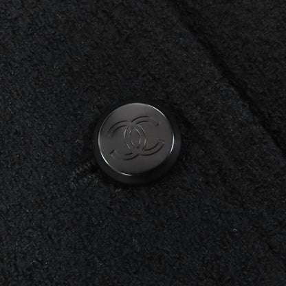 CHANEL Vintage 98A P11506 Wool Coco Mark Button Wool Tweed Jacket Skirt Setup