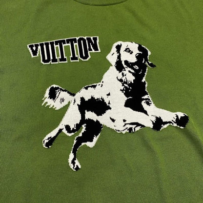 Louis Vuitton Short Sleeve Sweater Short Sleeve Cotton Crew Neck Rm251mm
