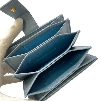 Christian DIOR Lady Dior Jasmine Card Case Cannage Card Holder Patent Calfskin