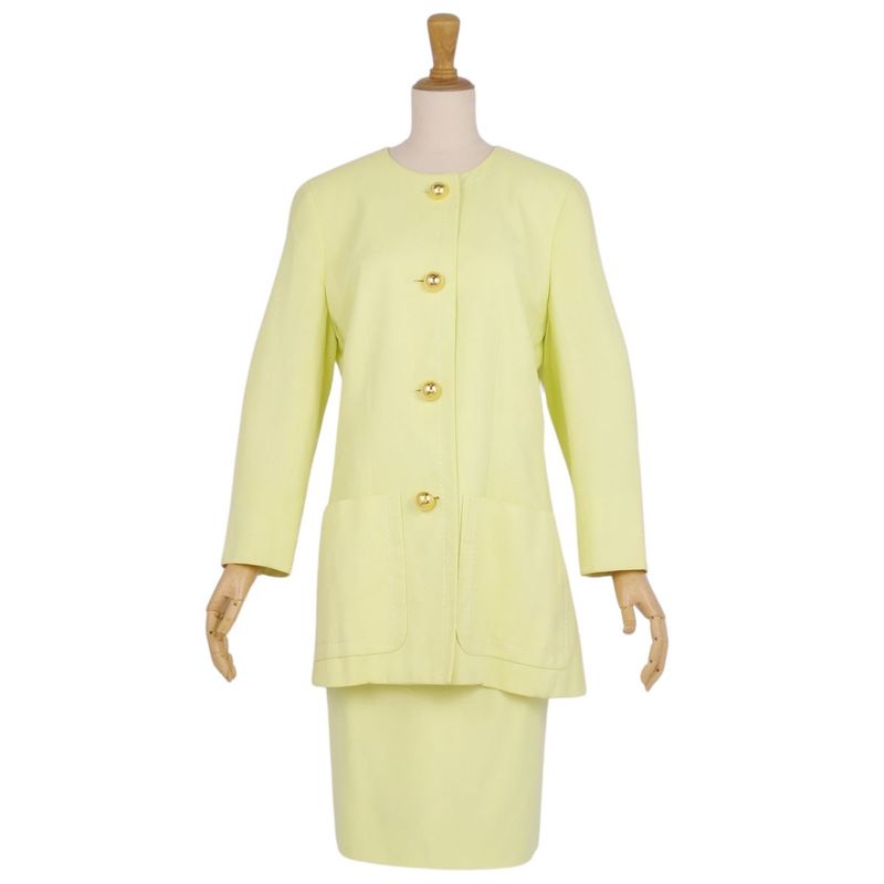 Vintage Celine Set-up Skirt Suit Gold Buttons