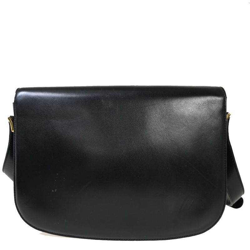 Celine Carriage Shoulder Bag Leather Black 83fa496