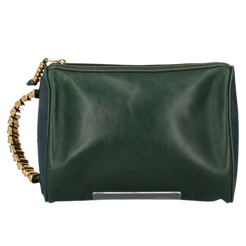 Loewe Velazquez Handbag Leather Women's Handbag Green Blue Excellent Condition