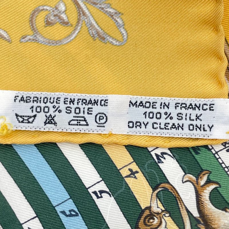 Hermes Scarf Silk Astrology DIES ET HORE Constellation Yellow