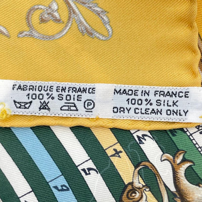 Hermes Scarf Silk Astrology DIES ET HORE Constellation Yellow