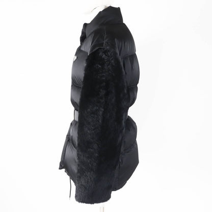 Prada 2023 29l805 Re-nylon 2-way Down Vest/down Jacket With Sleeve Sheep Fur