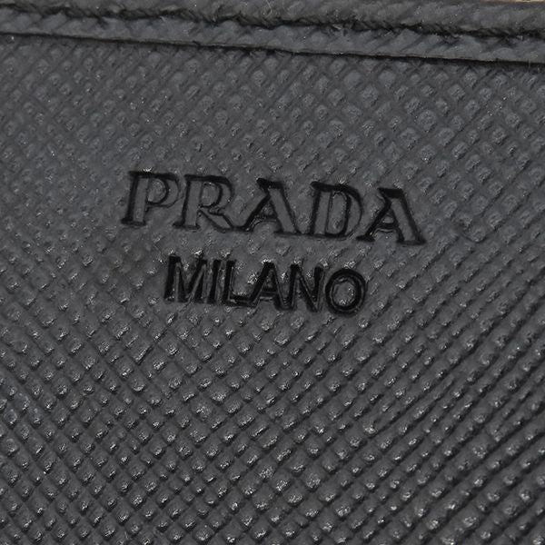 Prada Chain Wallet Saffiano Metal Shoulder Wallet Leather Nero Gold Hardware