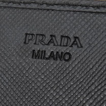 Prada Chain Wallet Saffiano Metal Shoulder Wallet Leather Nero Gold Hardware