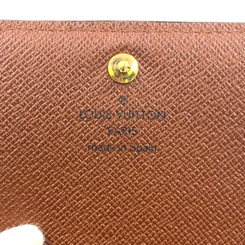 Louis Vuitton Portmonnais Vieux Trésor Monogram Leather × PVC Brown Bifold