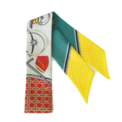 Hermes Twili - Folding Covered Carriage 100% Silk Multicolor - Yellow -