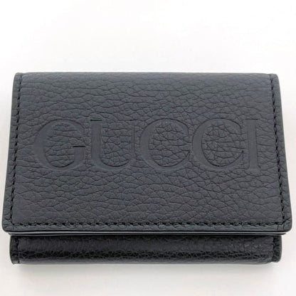 Gucci Trifold Wallet Black 736151 2067 Unused Excellent Condition Leather